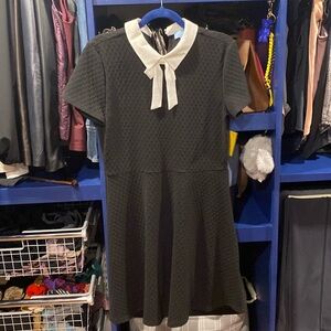 Cece black dress white collar NWT